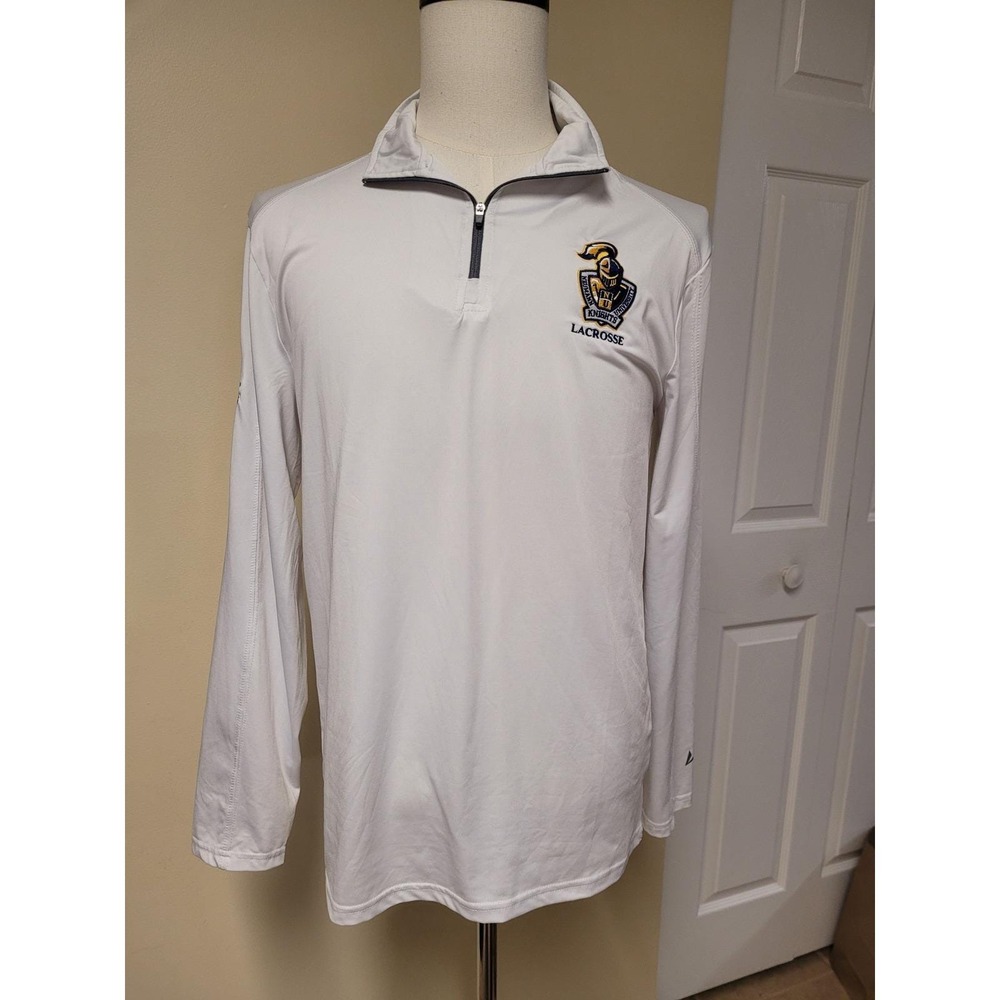BSN Sports Neumann University Knights Lacrosse 1/4 Zip Pullover White Mens M‎